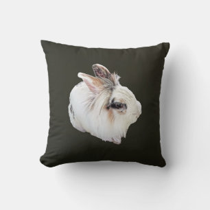 Tri-Colour Lionhead Rabbit Throw Pillow