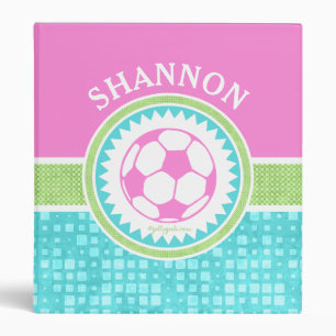 Tri-Colour Pastel Soccer With Aqua Tiles Binder