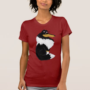Tri-colour Rough Collie Cartoon Women's Shirt
