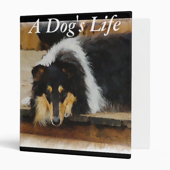 Tri Colour  Rough Collie Gifts Art Binder (Front/Inside)