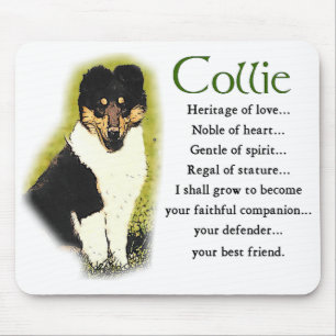 Tri Colour Rough Collie Gifts Mouse Pad