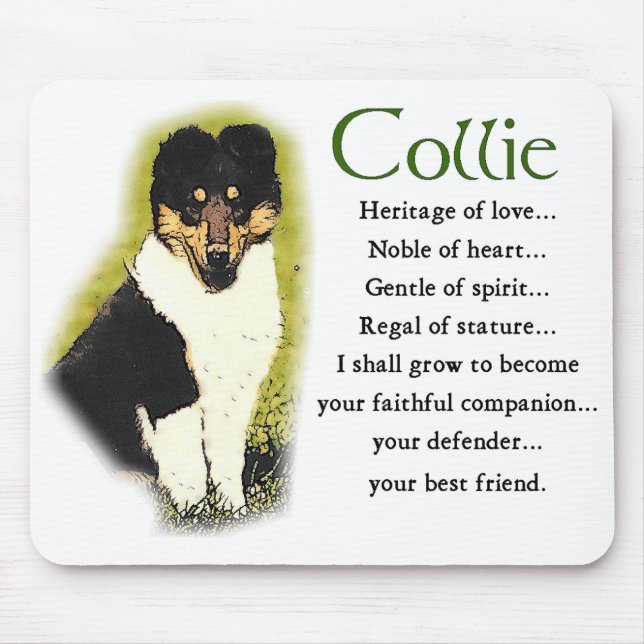 Tri Colour Rough Collie Gifts Mouse Pad (Front)