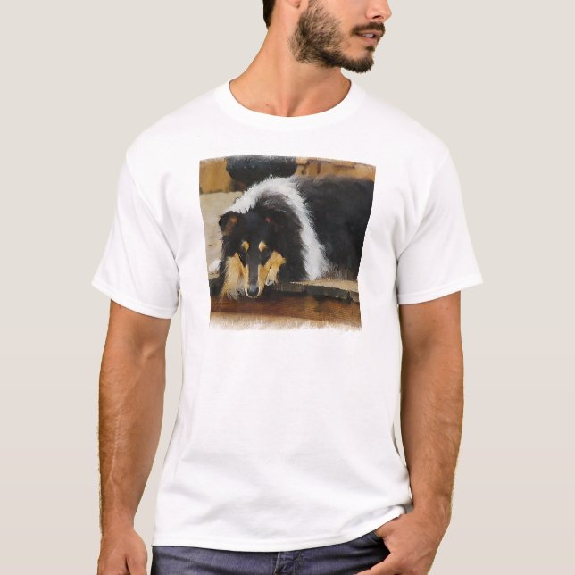 Tri-Colour Rough Collie Gifts T-Shirt (Front)