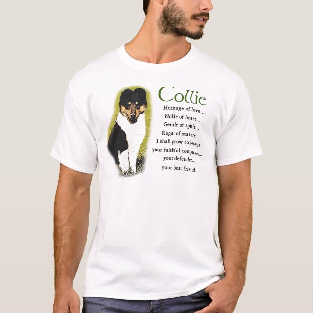 Tri Colour Rough Collie Gifts T-Shirt (Front)