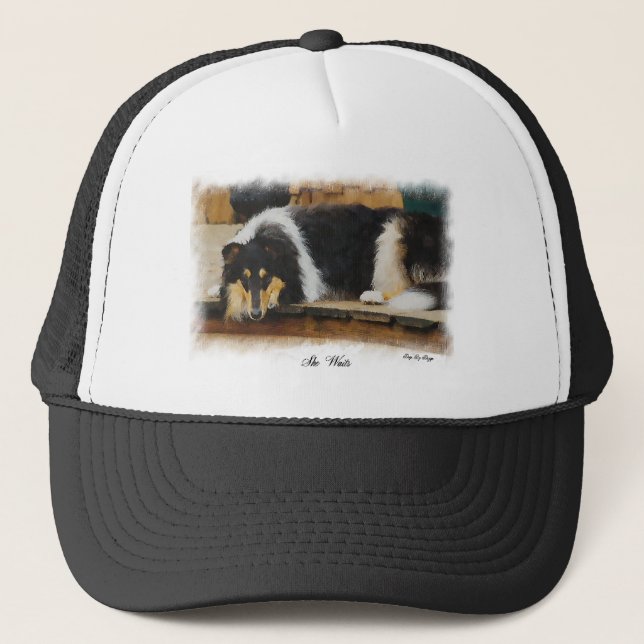 Tri-Colour Rough Collie Gifts Trucker Hat (Front)