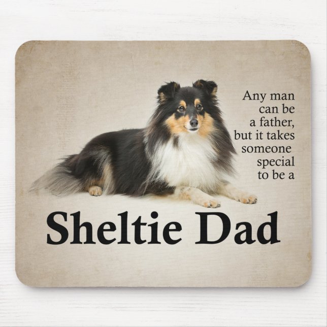 Tri-Colour Sheltie Dad Mousepad (Front)