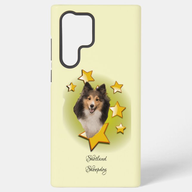 Tri Colour Sheltie Dog is a Star   Samsung Galaxy  Samsung Galaxy S22 Ultra Case (Back)