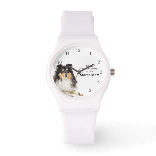 Tri-Colour Sheltie Mom Watch (Front)