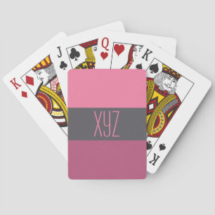 Tri-colour stripes custom playing cards