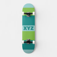 Tri-colour stripes custom skateboards