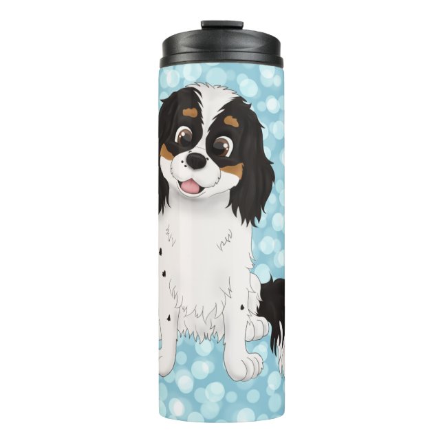 Tri Coloured Cavalier King Charles Spaniel    Thermal Tumbler (Front)