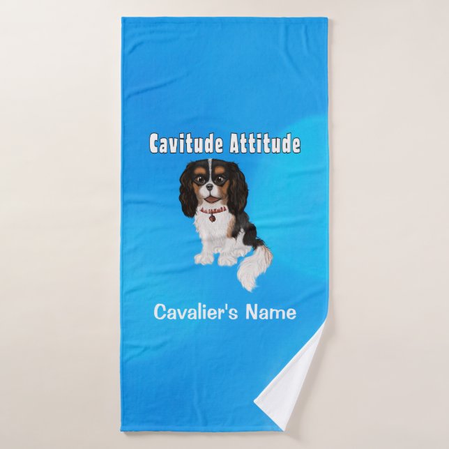 Tri Coloured Cavalier Towel Cavitude (Bath Towel)