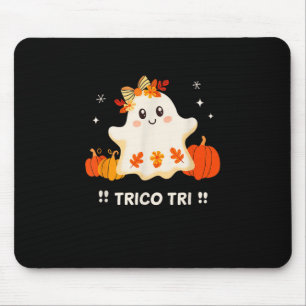 Tri Cute Halloween Spooky Mexican Ghost Spanglish Mouse Pad