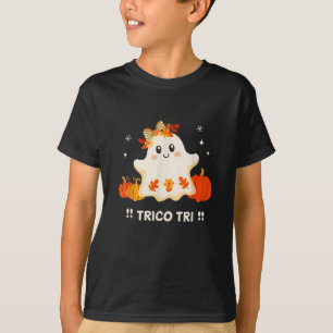 Tri Cute Halloween Spooky Mexican Ghost Spanglish T-Shirt