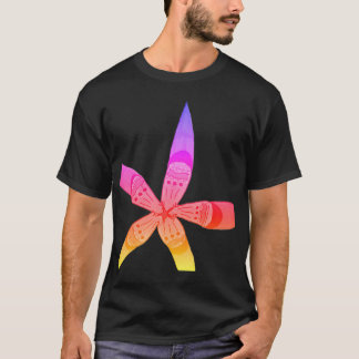 Tri dye floral color blend T-Shirt