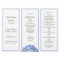 Tri-fold, Blue Hydrangea Wedding Program