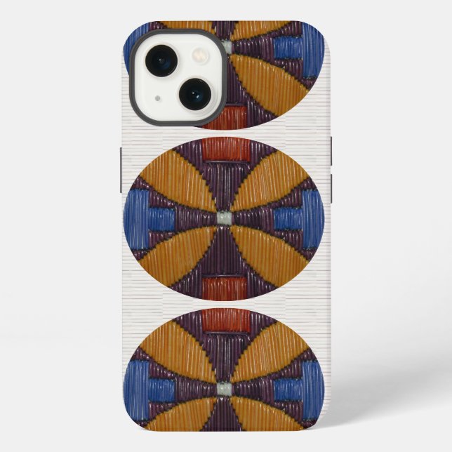 Tri Gold Flower iPhone Case (Back)