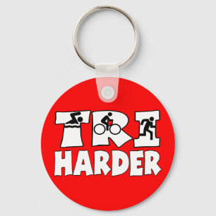 Tri Harder Keychain