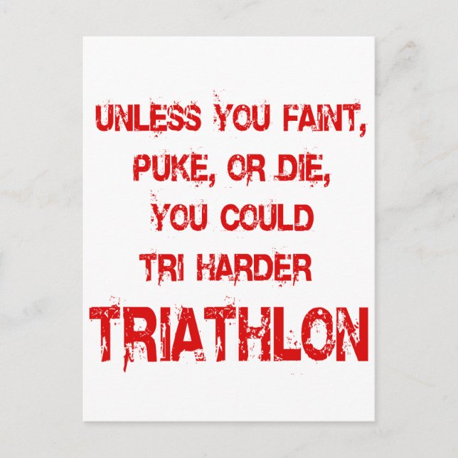Tri Harder Postcard (Front)