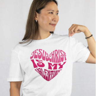 Tri-matière Jésus Christ est mon T-shirt Saint Valentin en for