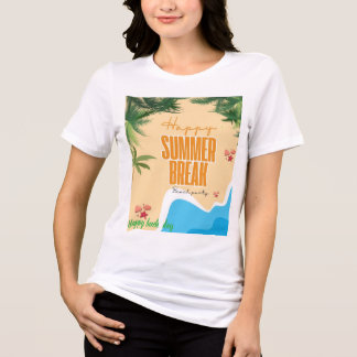 Tri-matière T-shirt blanc en beech mélangé.
