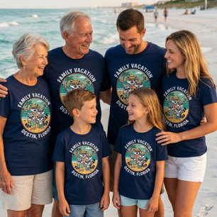 Tri-matière T-shirt de groupe assorti pour vacances en famille