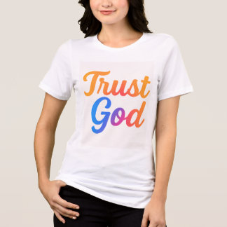 Tri-matière T-shirt pour femmes Confiance en Dieu