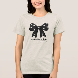 Tri-matière Tout En ordre De Style – T-Shirt À Noeud Papillon 
