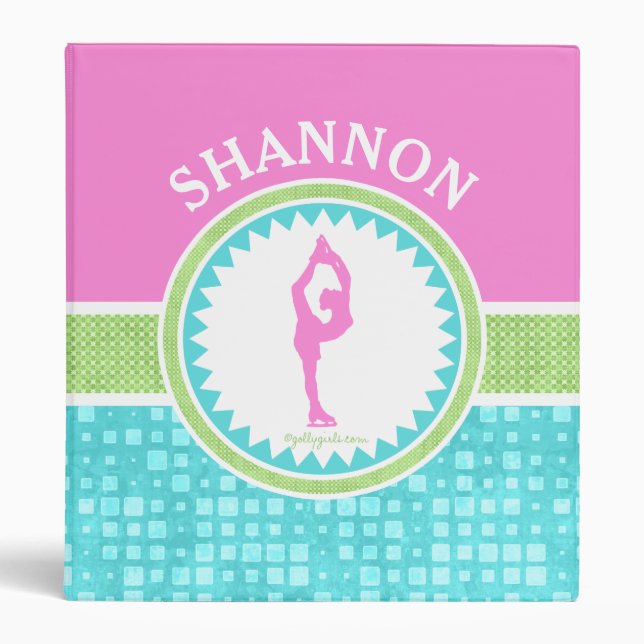 Tri-Pastel Colour Figure Skating With Aqua Tile Binder (Front)