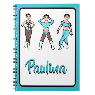 Tri Pose Dancer Aqua #2 Notebook