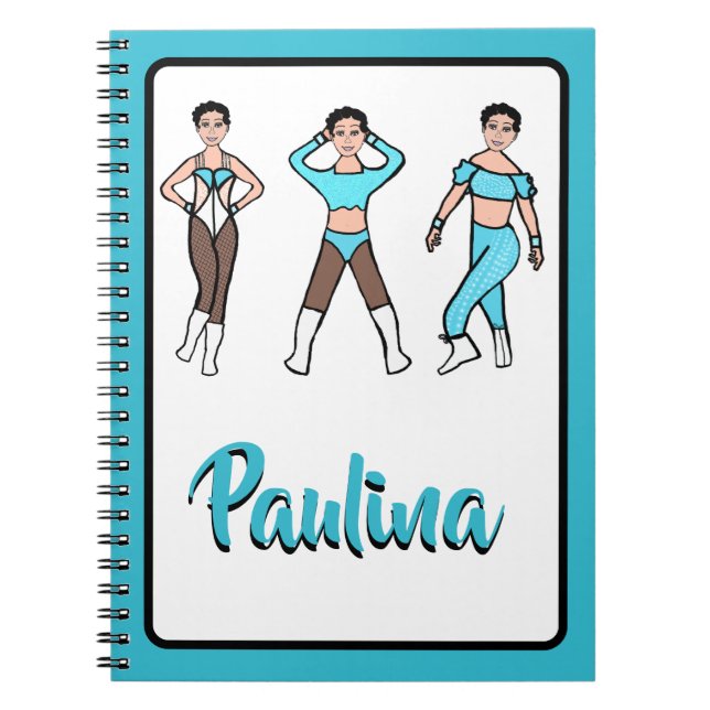Tri Pose Dancer Aqua #2 Notebook (Front)