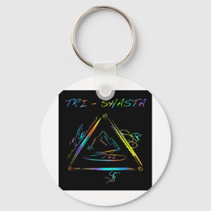 Tri Shasta Triathalon Logo Keychain