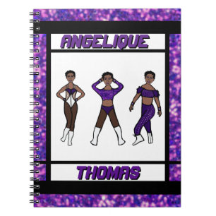 Tri-Styled Dancer Purple & Black Notebook #1