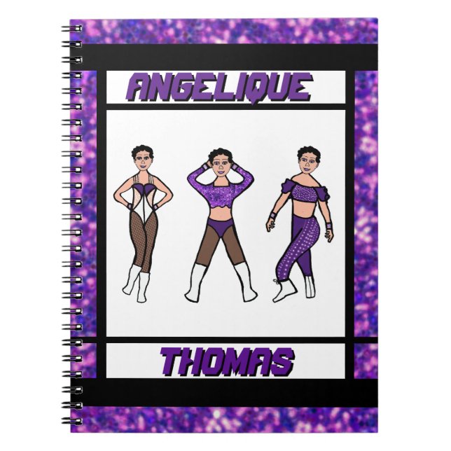 Tri-Styled Dancer Purple & Black Notebook #2 (Front)