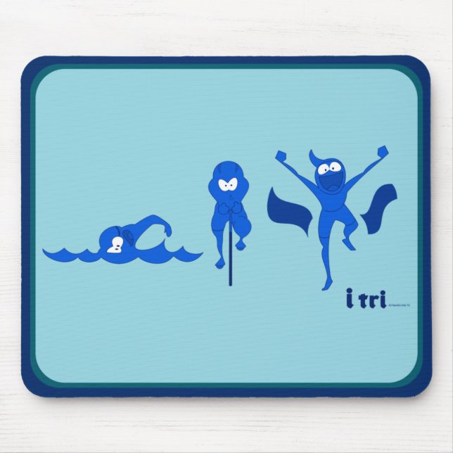 Tri-toon logo in blue for mousepad (Front)
