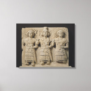 Triad of Palmyrene Gods, from Palmyra Region Canvas Print