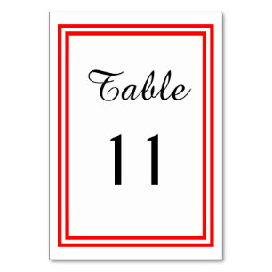 Triage double rouge - Carte de table