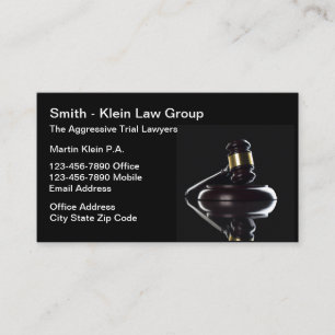 Trial Lawyer Upscale Editable Business Cards