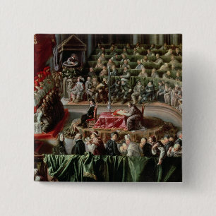 Trial of Galileo, 1633 2 Inch Square Button
