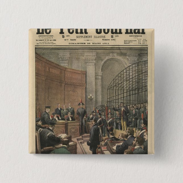 Trial of the Camorra 2 Inch Square Button (Front)