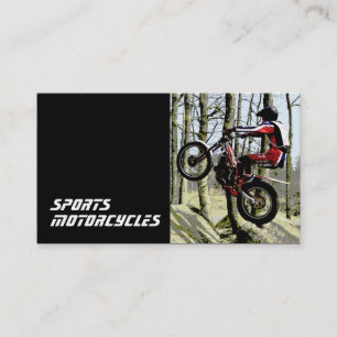 Trials Motorcycles template Business Card