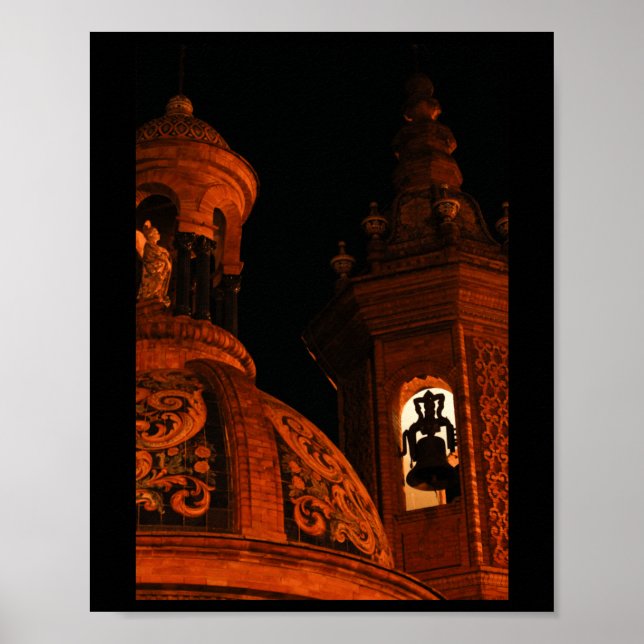 Triana Bell Tower Evening Vertical  Poster (Front)