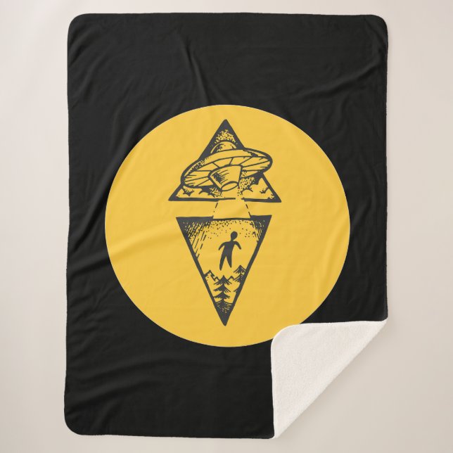 Triangle Abduction Sherpa Blanket (Front)