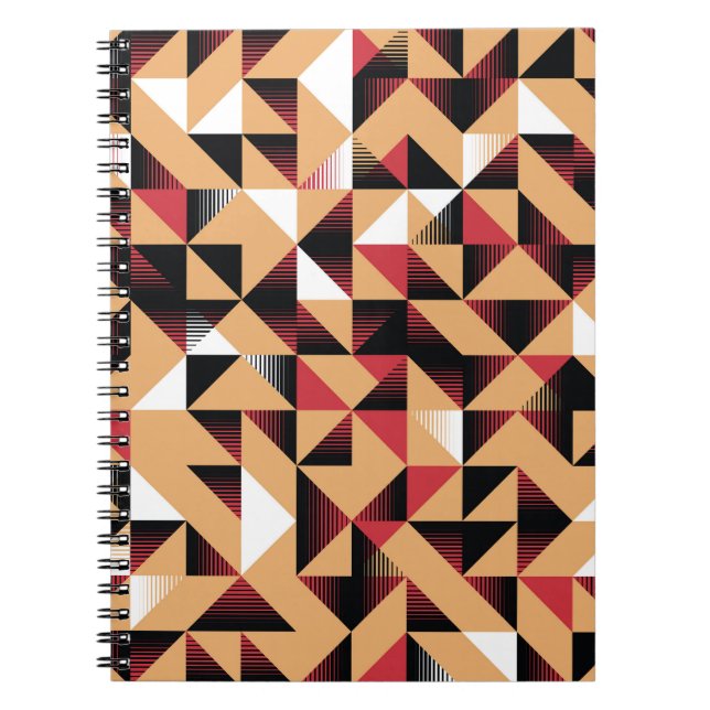 Triangle Abstract, Retro Elegant Beauty. Notebook (Front)
