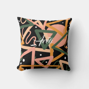 Triangle And Circles Throw Pillow