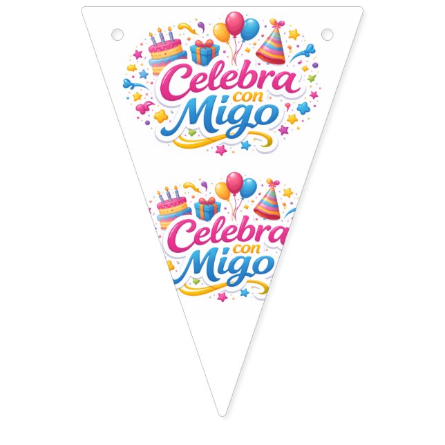 Triangle Banners with 'Celeb' Design (First Flag)