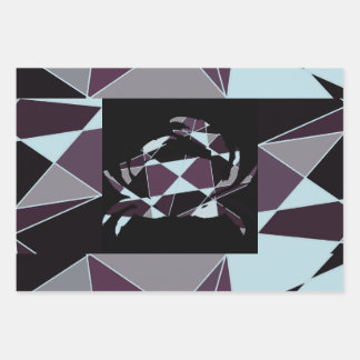Triangle black grey white maroon Abstract Wrapping Paper Sheet