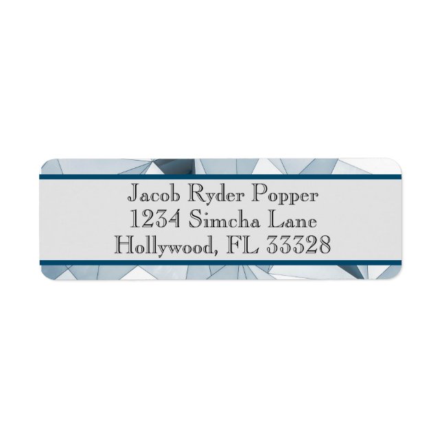 Triangle Blues Return Address Labels (Front)