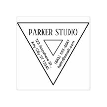 Triangle Business Address Stamp