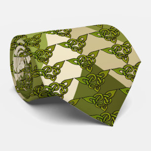Triangle Celtic Knot Repeat Over Jumbo Zigzag Tie